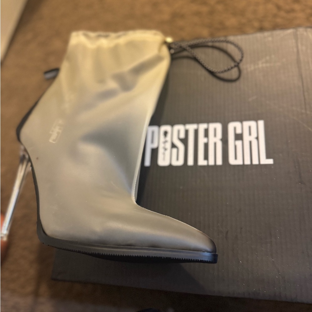POSTER GIRL Silver Heeled Boots